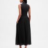 Rochie Maxi Modern Mockneck Mixed Media Rochie Maxi Modern Mockneck Mixed Media