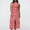 Rochie Maxi Slip Tie-Back Rochie Maxi Slip Tie-Back