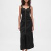 Rochie Maxi UltraSoft Denim cu fermoar în față