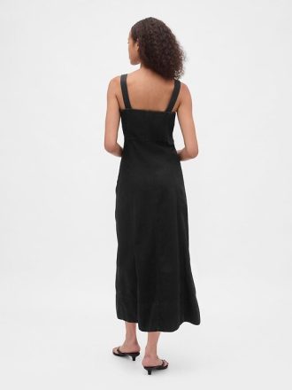 Rochie Maxi UltraSoft Denim cu fermoar în față Rochie Maxi UltraSoft Denim cu fermoar în față