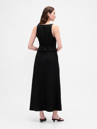 Rochie Maxi Vest din amestec de in