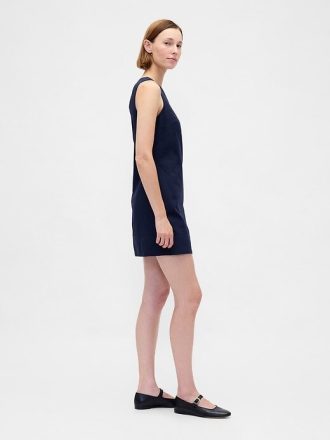 Rochie mișcată mini din amestec de in Rochie mișcată mini din amestec de in