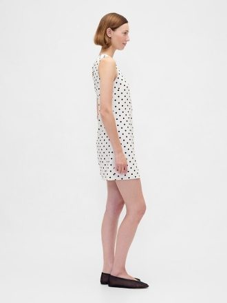 Rochie mișcată mini din amestec de in Rochie mișcată mini din amestec de in