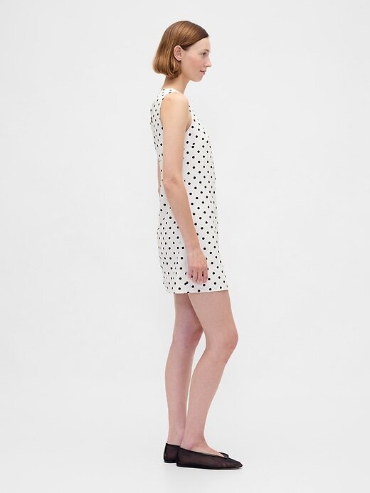 Rochie mișcată mini din amestec de in Rochie mișcată mini din amestec de in