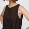 Rochie mișcată mini din amestec de in