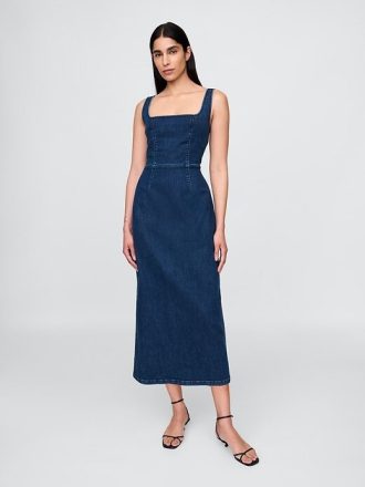 Rochie midi bodycon din denim