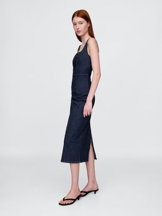 Rochie midi bodycon din denim