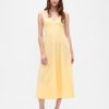 Rochie midi corset cu cusături din amestec de in Rochie midi corset cu cusături din amestec de in