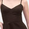 Rochie midi corset cu cusături din amestec de in Rochie midi corset cu cusături din amestec de in