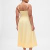 Rochie midi corset cu cusături din amestec de in Rochie midi corset cu cusături din amestec de in