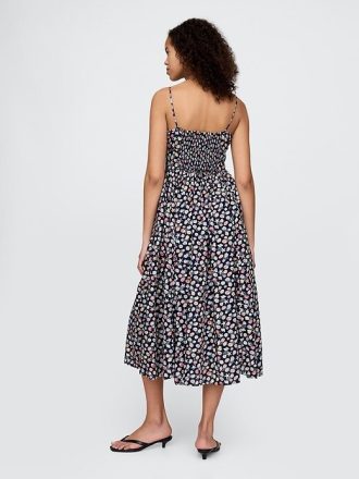 Rochie midi cu bretele cu cravată