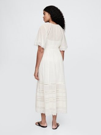 Rochie midi cu dantelă