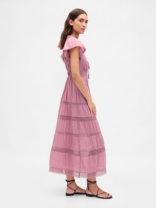 Rochie midi cu dantelă Rochie midi cu dantelă