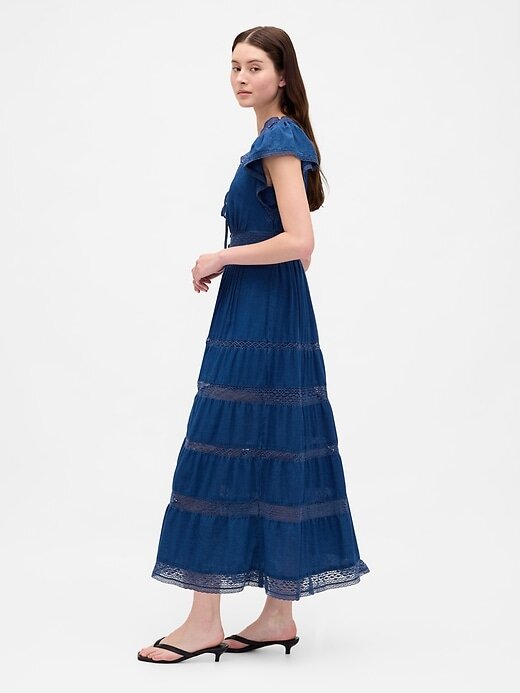 Rochie midi cu dantelă Rochie midi cu dantelă