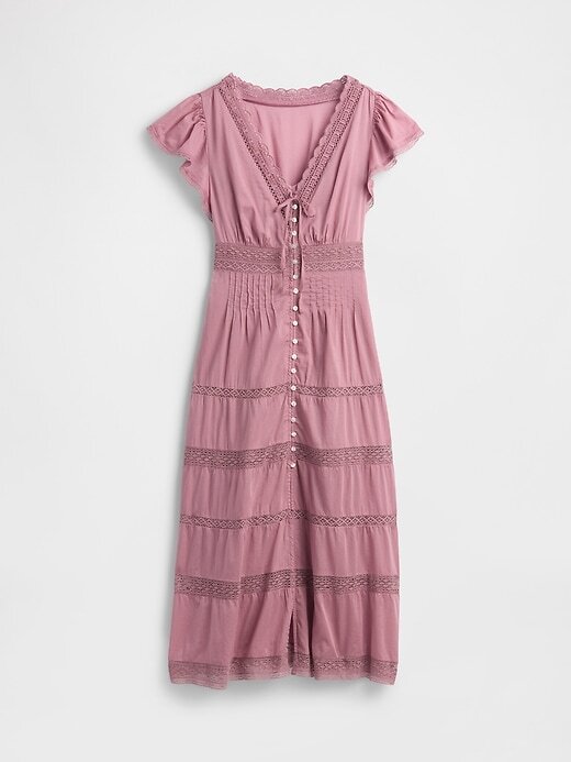 Rochie midi cu dantelă Rochie midi cu dantelă
