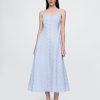 Rochie midi cu decolteu în V cu ochiuri Rochie midi cu decolteu în V cu ochiuri
