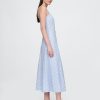 Rochie midi cu decolteu în V cu ochiuri Rochie midi cu decolteu în V cu ochiuri