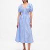 Rochie midi cu maneci bufante Rochie midi cu maneci bufante