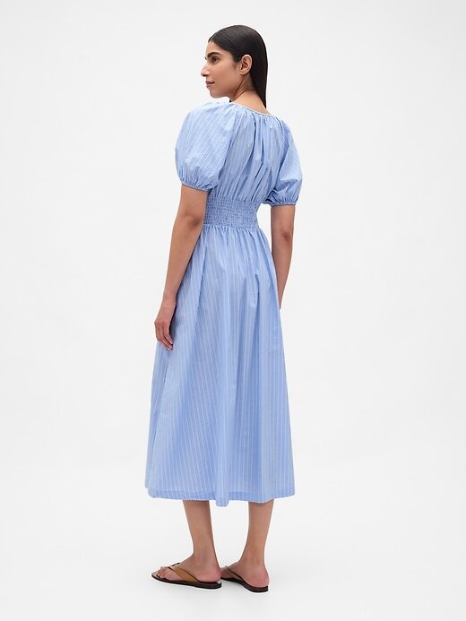 Rochie midi cu maneci bufante Rochie midi cu maneci bufante