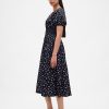 Rochie midi cu maneci bufante Rochie midi cu maneci bufante