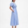 Rochie midi cu maneci bufante Rochie midi cu maneci bufante