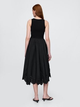 Rochie midi cu tiv batista mixte