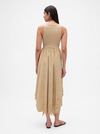 Rochie midi cu tiv batista mixte