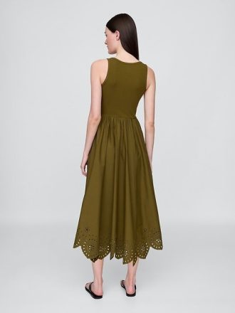 Rochie midi cu tiv batista mixte