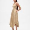 Rochie midi cu tiv batista mixte Rochie midi cu tiv batista mixte