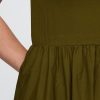 Rochie midi cu tiv batista mixte Rochie midi cu tiv batista mixte