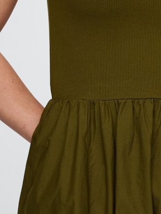 Rochie midi cu tiv batista mixte