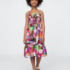 Rochie midi cu volane smocked pentru copii
