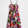Rochie midi cu volane smocked pentru copii