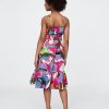 Rochie midi cu volane smocked pentru copii
