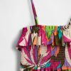 Rochie midi cu volane smocked pentru copii