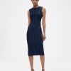 Rochie midi din denim cu cusături GapStudio Rochie midi din denim cu cusături GapStudio
