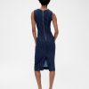 Rochie midi din denim cu cusături GapStudio Rochie midi din denim cu cusături GapStudio