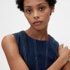 Rochie midi din denim cu cusături GapStudio Rochie midi din denim cu cusături GapStudio