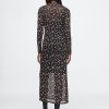Rochie midi din plasă Rochie midi din plasă