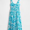 Rochie midi din popelin cu fumuri