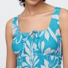Rochie midi din popelin cu fumuri
