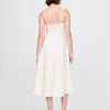 Rochie midi festonată din amestec de in