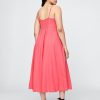 Rochie midi festonată din amestec de in Rochie midi festonată din amestec de in