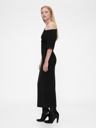 Rochie midi GapStudio din jerseu cu umeri