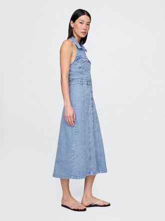 Rochie midi Icon Denim Halter
