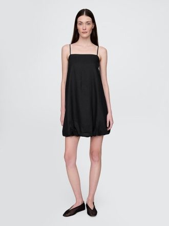 Rochie mini Bubble din amestec de in