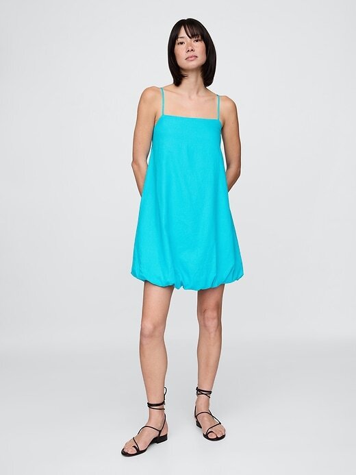 Rochie mini Bubble din amestec de in Rochie mini Bubble din amestec de in