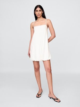 Rochie mini Bubble din amestec de in