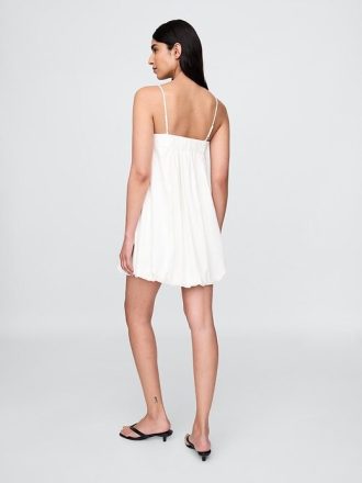 Rochie mini Bubble din amestec de in