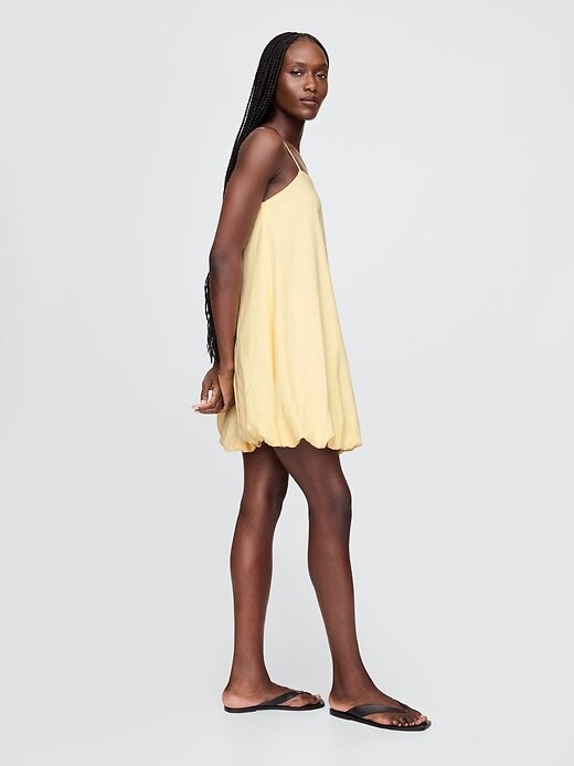 Rochie mini Bubble din amestec de in Rochie mini Bubble din amestec de in